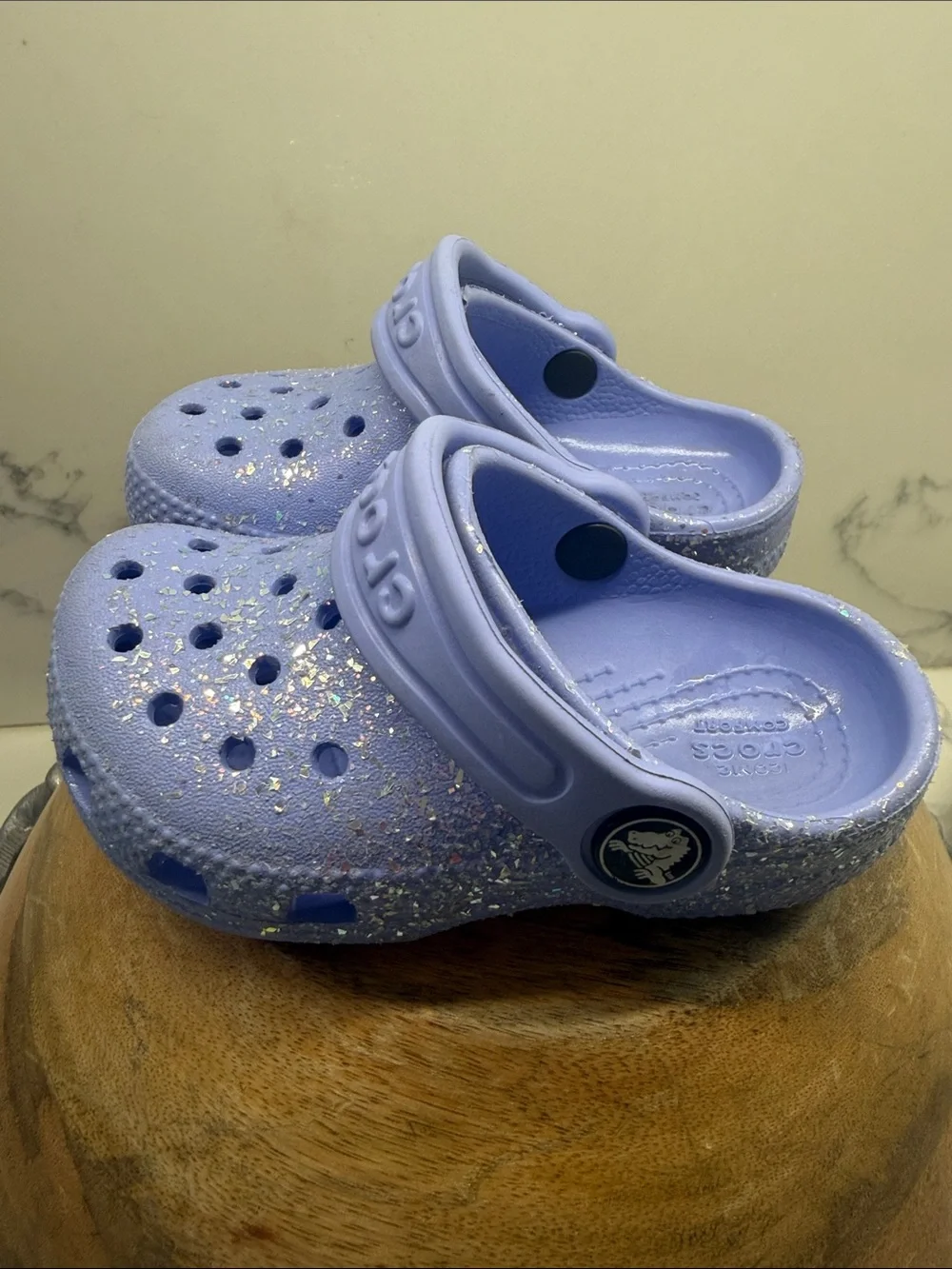 CROCS Kids' Lavender Sparkle Clogs